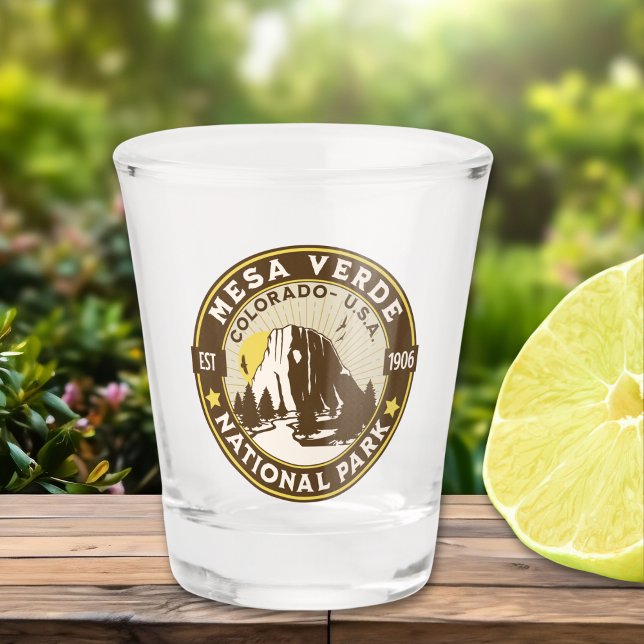 Mesa Verde National Park Arid Vista Shot Glass (Creator Uploaded)