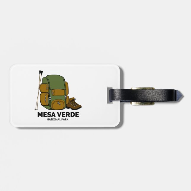 Mesa Verde National Park Backpack Luggage Tag (Back Horizontal)