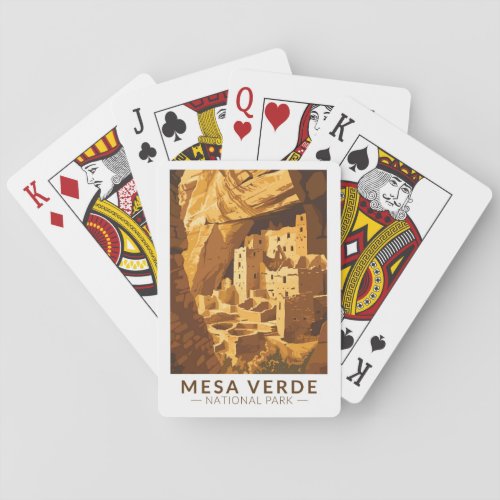 Mesa Verde National Park Cliff Palace Travel Art Poker Cards