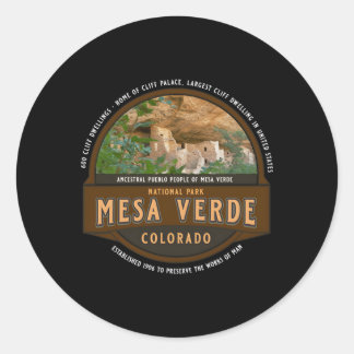Mesa Verde National Park Colorado Cliff Dwelling Classic Round Sticker