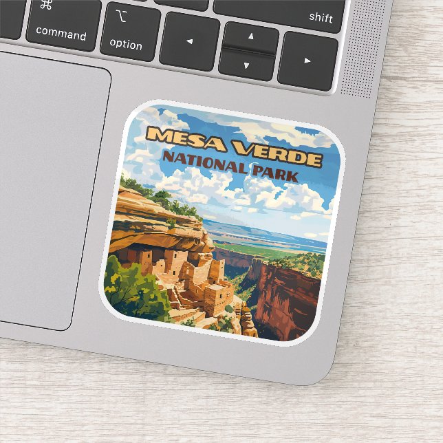 Mesa Verde National Park Colorado Cliff House Sticker (Detail)