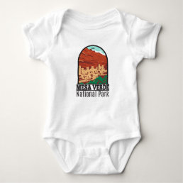 Mesa Verde National Park Colorado Colorful Vintage Baby Bodysuit
