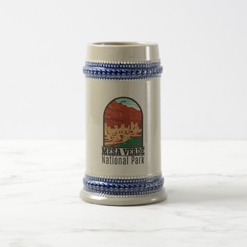 Mesa Verde National Park Colorado Colorful Vintage Beer Stein