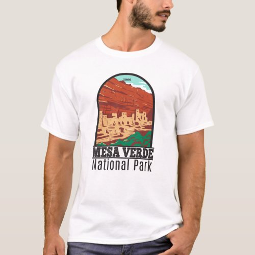 Mesa Verde National Park Colorado Colorful Vintage T_Shirt