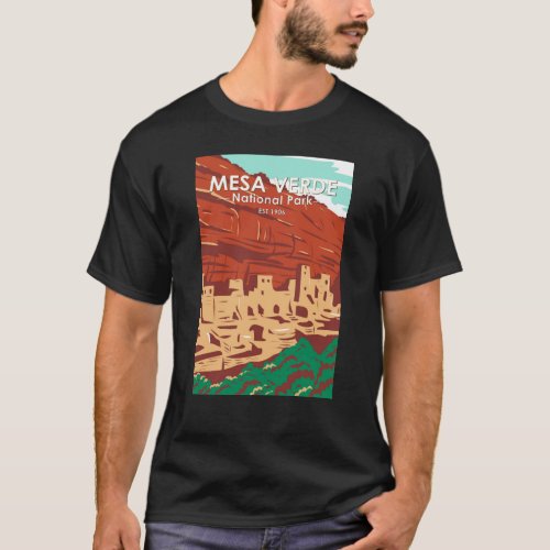 Mesa Verde National Park Colorado Colorful Vintage T_Shirt