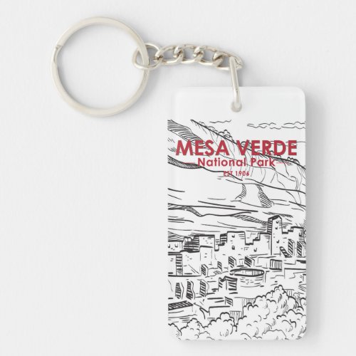 Mesa Verde National Park Colorado Vintage Keychain