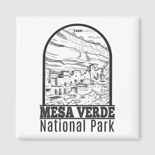 Mesa Verde National Park Colorado Vintage  Magnet