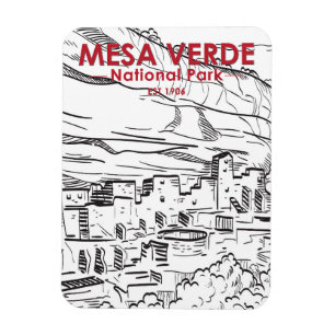 Mesa Verde National Park Colorado Vintage Magnet
