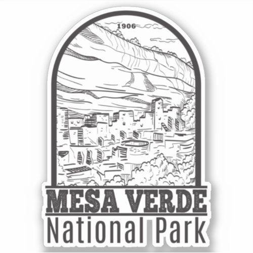 Mesa Verde National Park Colorado Vintage Sticker