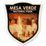 Mesa Verde National Park Colorado Watercolor Badge Sticker