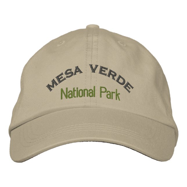 Mesa Verde National Park Embroidered Baseball Cap (Front)