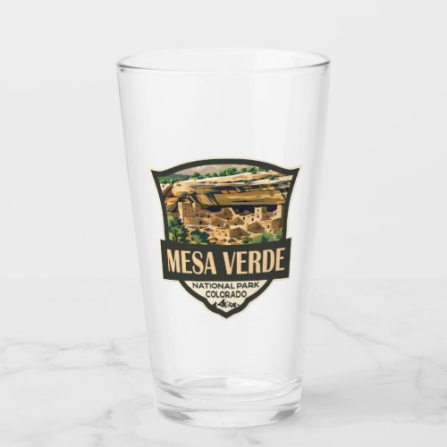 Mesa Verde National Park Illustration Travel Art Glass