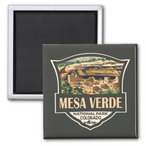 Mesa Verde National Park Illustration Travel Art Magnet