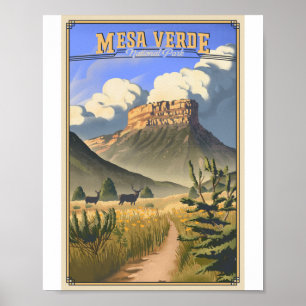 Mesa Verde National Park Litho Artwork Poster