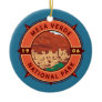 Mesa Verde National Park Retro Compass Emblem Ceramic Ornament