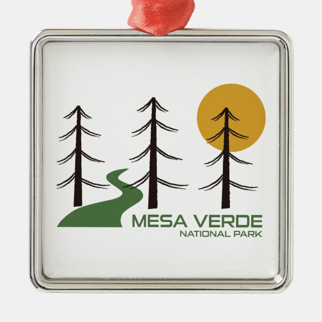 Mesa Verde National Park Trail Metal Ornament (Front)