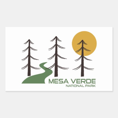 Mesa Verde National Park Trail Rectangular Sticker