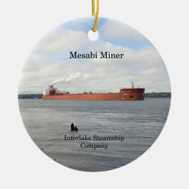 Mesabi Miner oranment Ceramic Ornament (Front)