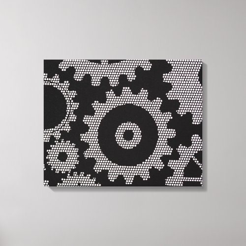 mesh gears wrapped canvas
