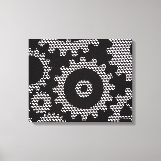 mesh gears wrapped canvas (Front)