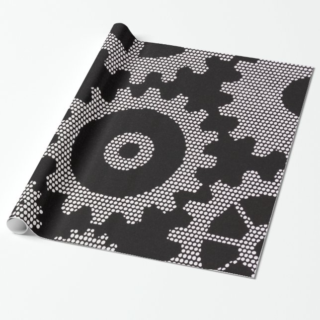 mesh gears wrapping paper (Unrolled)