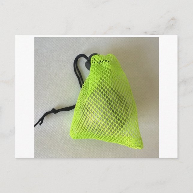 Mesh Vegetable Packing Bag, Mesh Drawstring Bag Postcard (Front)
