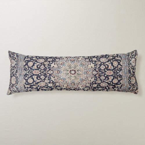 Meshed Persia Dusty Blue Dark Grey  Body Pillow