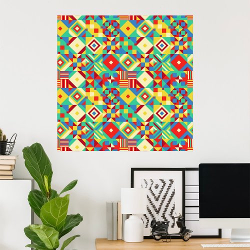 Mesmerised Shapes Geometric Poster