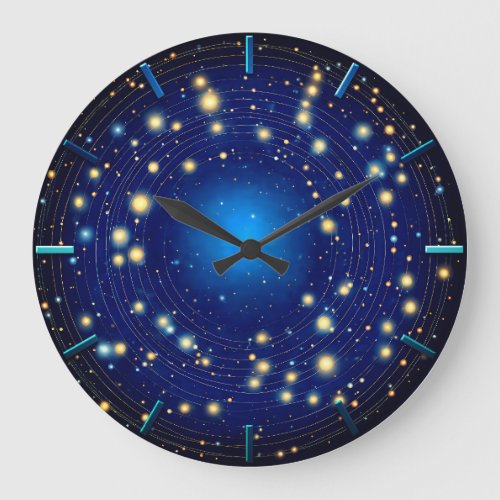 Mesmerized by the Night Sky Large Clock