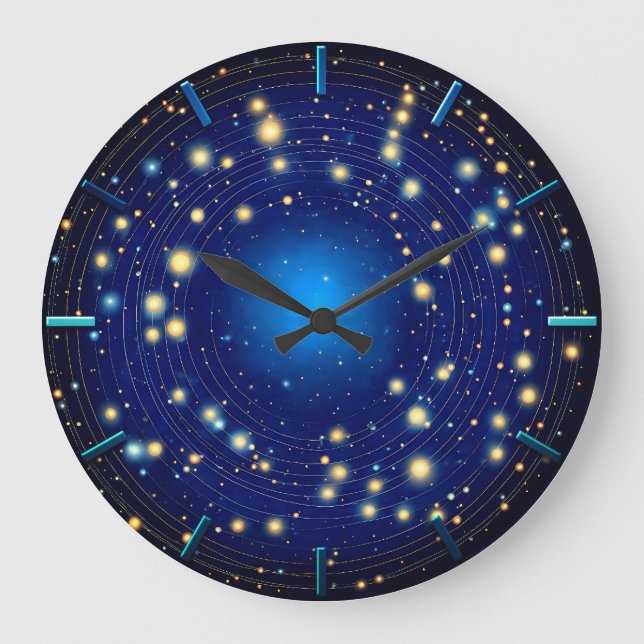 Mesmerized by the Night Sky Large Clock (Front)