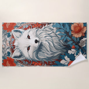 Mesmerizing Artic Fox Wildlife Beach Towel