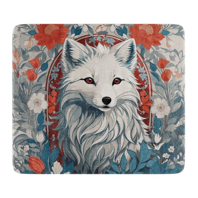 Mesmerizing Artic Fox Wildlife  Cutting Board (Front)