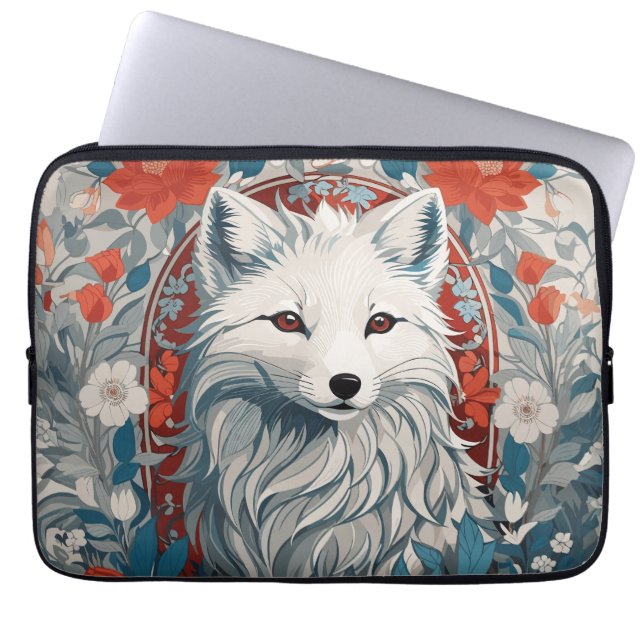 Mesmerizing Artic Fox Wildlife  Laptop Sleeve (Front)