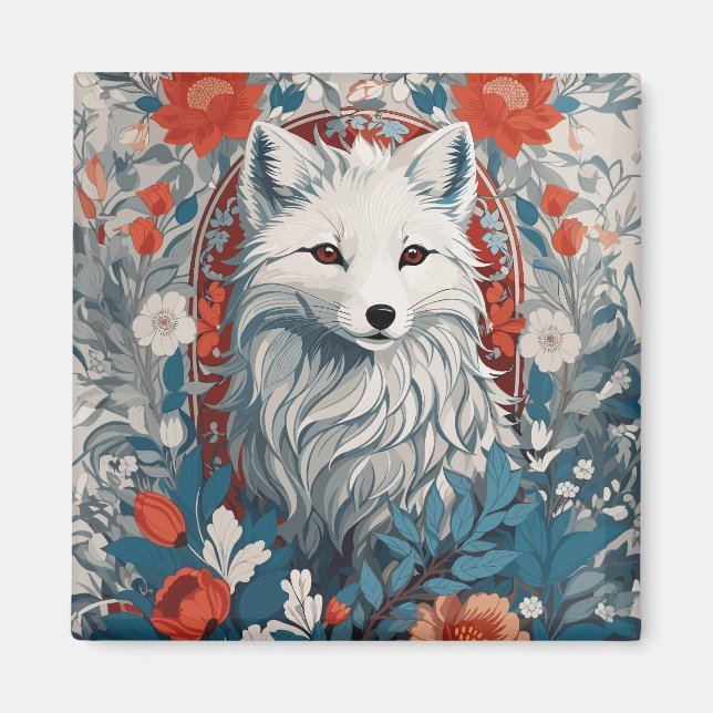 Mesmerizing Artic Fox Wildlife  Magnet (Front)