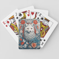 Mesmerizing Artic Fox Wildlife  Playing Cards