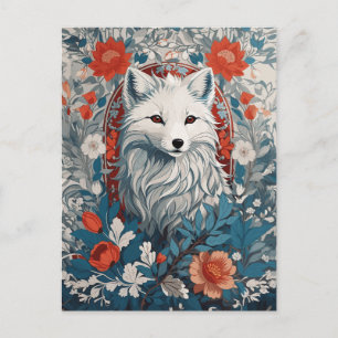 Mesmerizing Artic Fox Wildlife Postcard