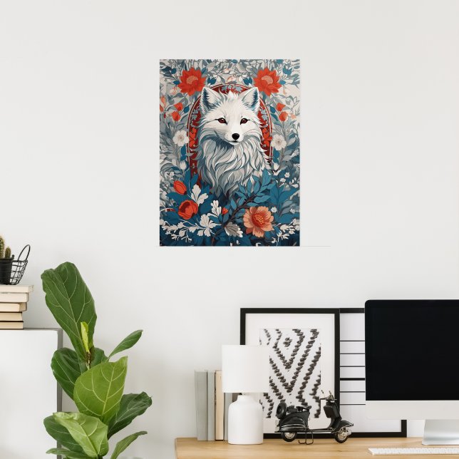 Mesmerizing Artic Fox Wildlife  Poster (Home Office)