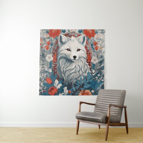 Mesmerizing Artic Fox Wildlife  Tapestry