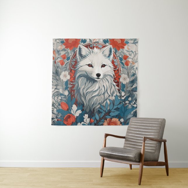 Mesmerizing Artic Fox Wildlife  Tapestry (In Situ)