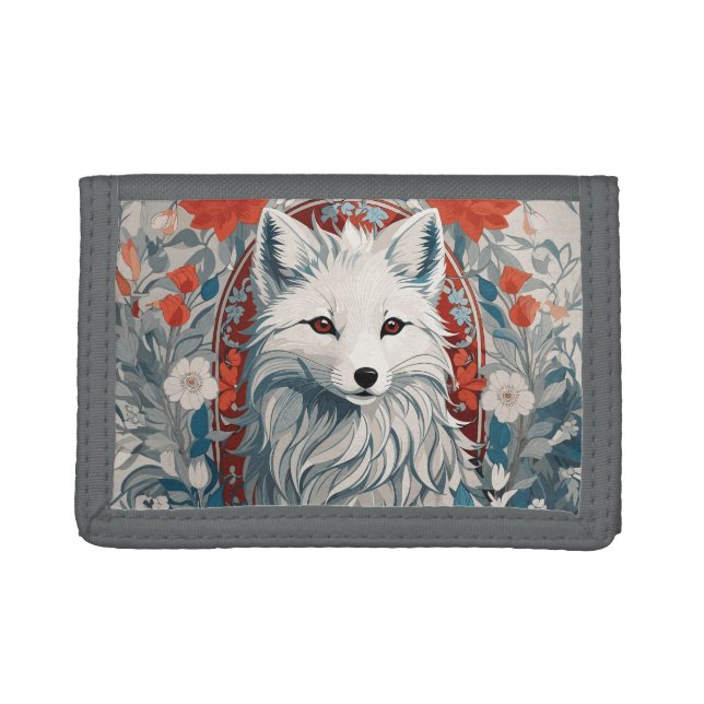 Mesmerizing Artic Fox Wildlife  Trifold Wallet (Front)