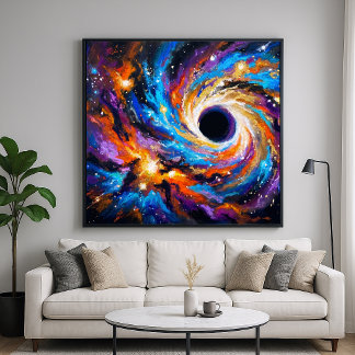 Mesmerizing Black Hole - Abstract Cosmic Art Poster