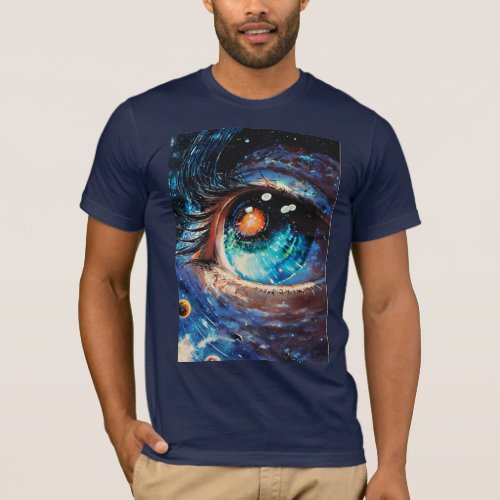 Mesmerizing Blue Eyes Art T_Shirt Design