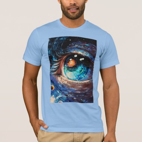 Mesmerizing Blue Eyes Art T_Shirt Design