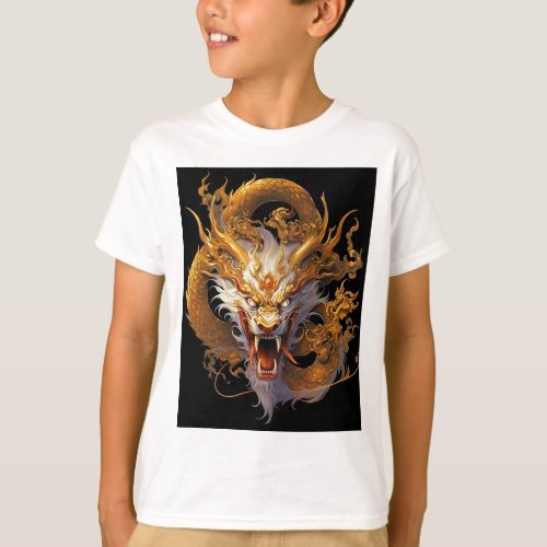 Mesmerizing Dragon Art Printed T_Shirt