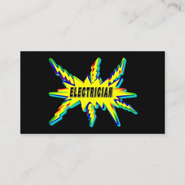 Mesmerizing Electrician Business Card (Front)