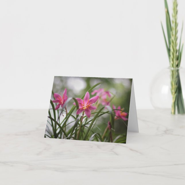 Mesmerizing Fairy Lilies Note Card (Front)