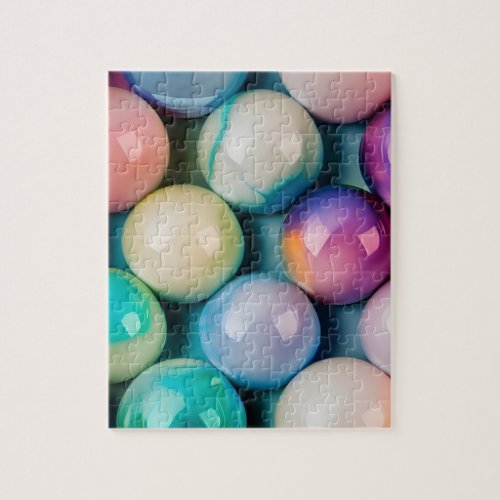 Mesmerizing Glass Balls in Calming Pastel Colors Jigsaw Puzzle