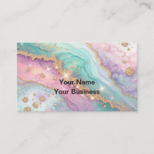Mesmerizing Glitter Opal Background Business Card