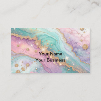Mesmerizing Glitter Opal Background Business Card