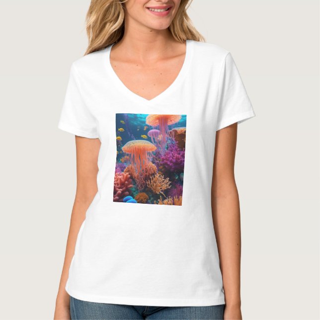 Mesmerizing Jellyfish T-Shirt Design (Front)